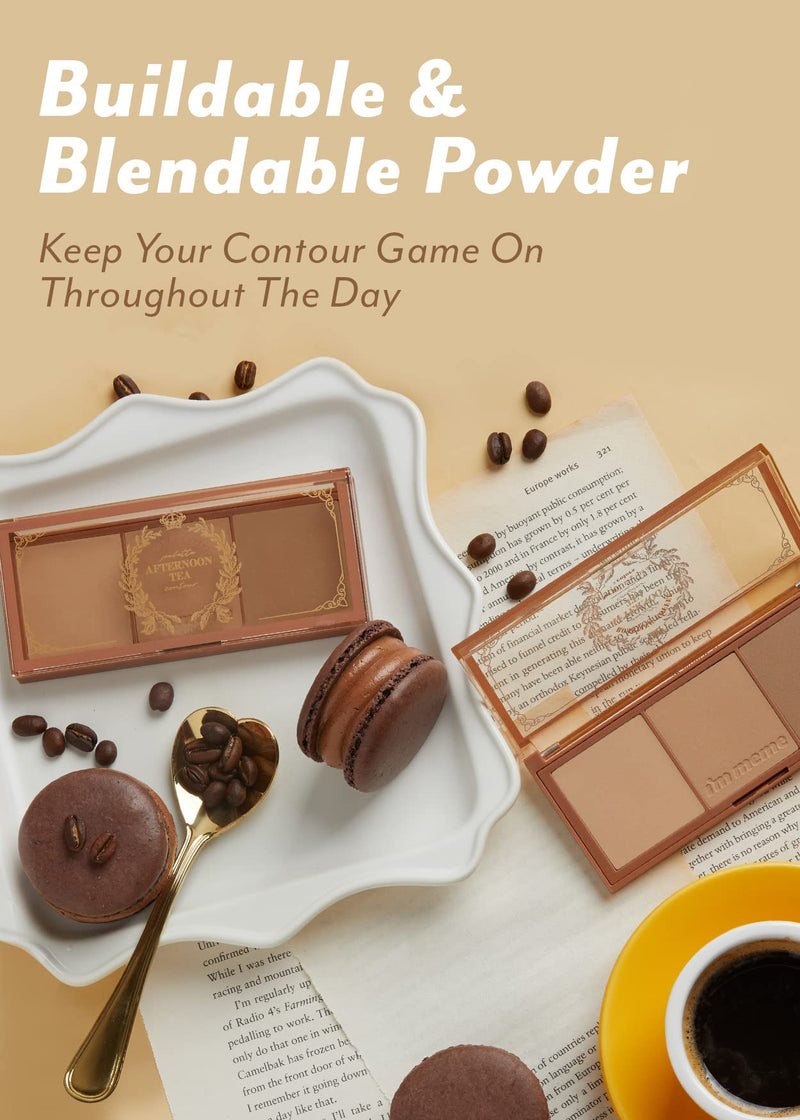 [Australia] - I'm Meme Palette - Afternoon Tea Contour | Roasting Coffee, 0.4oz + NOONI Korean Cleansing Oil - Snow Aqua 0 LHA Toning Pore Care Korean Facial Oil Cleanser, 6.76 fl.oz Bundle 