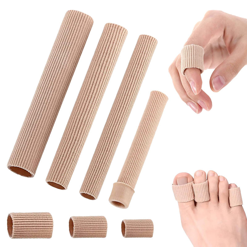 [Australia] - 3 pieces toe protection silicone, toe protection big toe, cuttable silicone toe protection toe cushion tube tube bandage, toe protection foam, toe pad for callus cushion, corns remover (3 sizes) khaki 