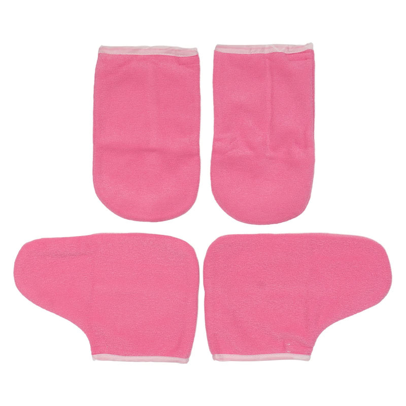 [Australia] - Wax Hand Foot Liners, Spa Care Gloves Socks Set Paraffin Bat Kit Paraffin Flannel Keep Warm Gloves Wax Mitts Foot Liners Wax Brush Wax Shovel for Skin Care 