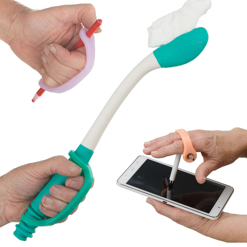 [Australia] - EaZyHold Silicone Universal Cuff, Adaptive Aid for Weak Hand Grip, Limited Mobility Holder for Daily Living - 9 Pack 