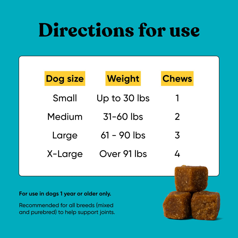 Embark Joint Supplement for Dogs – Glucosamine, Chondroitin, Hip and Joint Supplement, Supports Joint Health– Vet-Formulated with All-Natural Ingredients – 90 Soft Chews for Small and Large Breed Dogs - PawsPlanet Australia