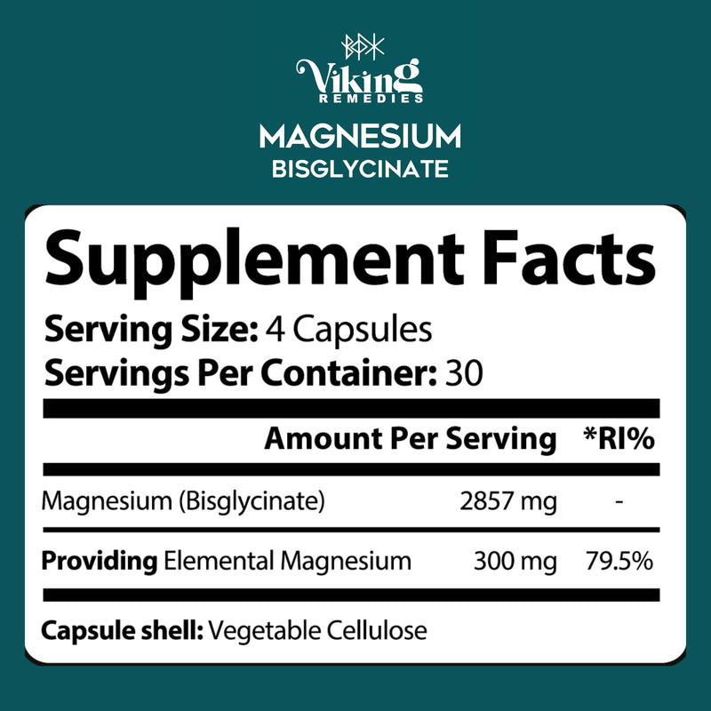 Magnesium Bisglycinate – High Absorption for Sleep, Relaxation & Muscle Recovery – 120 Vegan Capsules – Made in UK