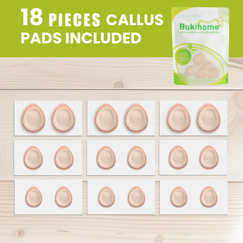 [Australia] - Bukihome Extra Thick Callus Remover,Felt Callus Pads,Protect Calluses from Rubbing on ShoesÔºåReduce Foot and Heel PainÔºåSelf-Stick Pedi CushionsÔºåPack of 18,Multi-Size 18 Count (Pack of 1) 