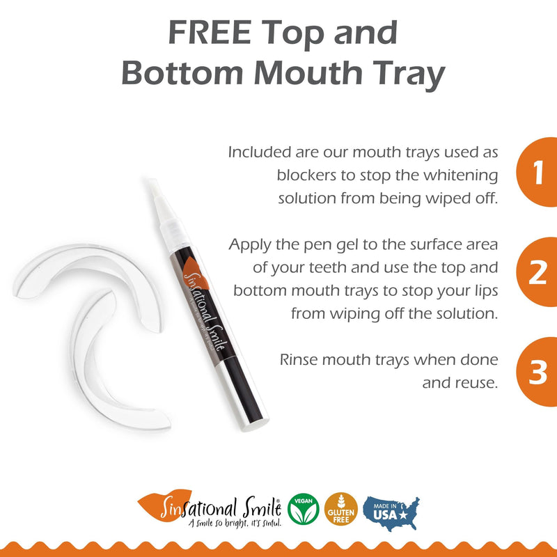 Sinsational Smile Teeth Whitening Pen, Up to 120 Treatments - Safe, Fast, Simple, Effective, Removes Stains, No Sensitivity, Enamel Safe, for Sensitive Teeth & Gums, 2-Pack 0.1 Fl Oz (Pack of 2)