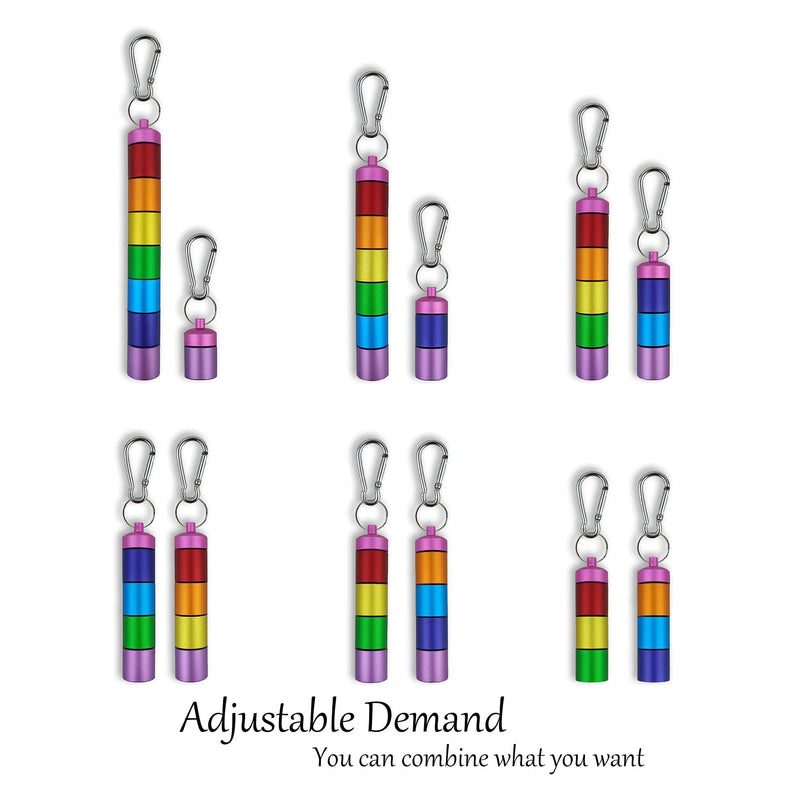 Small Portable Pill Case Keychain for Travel | Metal Pill Organizer Case Keychain, Stackable Waterproof Travel Cute Pill Box Holder, Vitamins and Medicine
