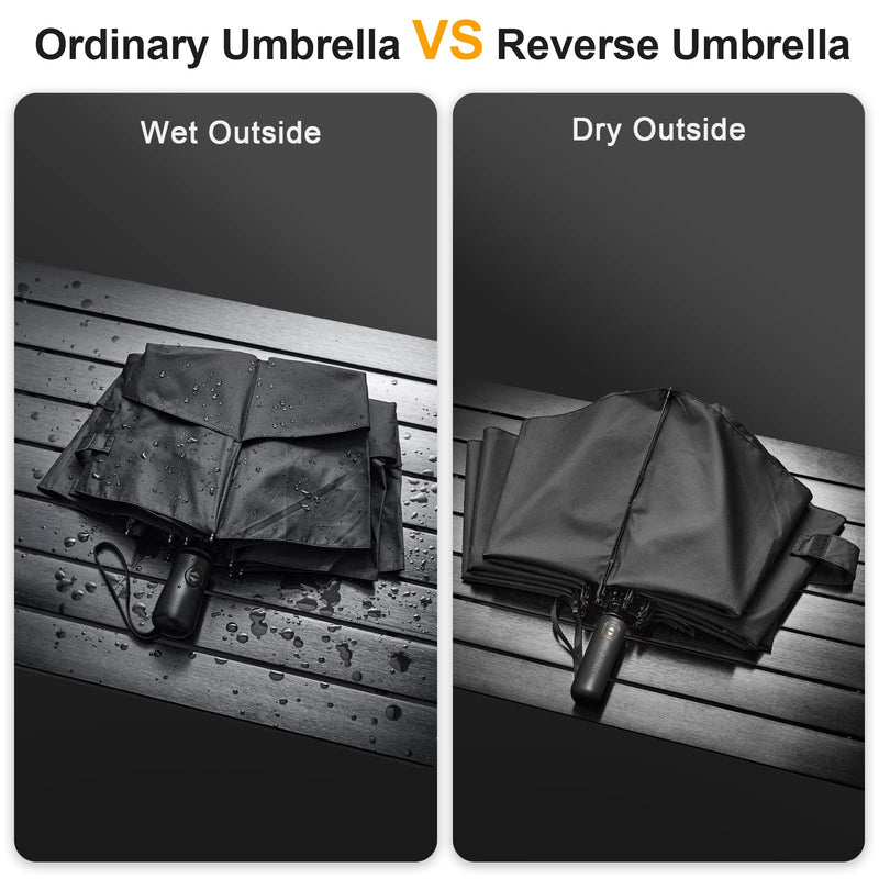 G4Free 62 Inch + 54 Inch Large Reverse Windproof Umbrella,Double Canopy with Automatic Open Close