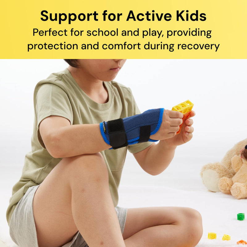 [Australia] - BraceUP Stabilized Kids Wrist Brace- Youth Wrist Support, Kids Wrist Splint, Child Wrist Brace for Daily Use, Boys and Girls height 3‚Äô3‚Äù to 4‚Äô11‚Äù, size 3-12 (Left Hand) Left Hand 