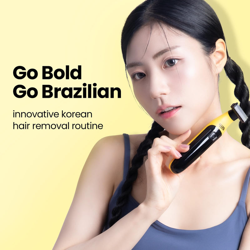 [Australia] - Gorilla Technique Men’s Groin & Body Hair Trimmer – 2-Way Pivot Blade, No-Nick Skin Guard, 4 Trimming Heads, 1–6mm Combs, IPX4 Waterproof, Electric Shaver for Pubic & Ball 