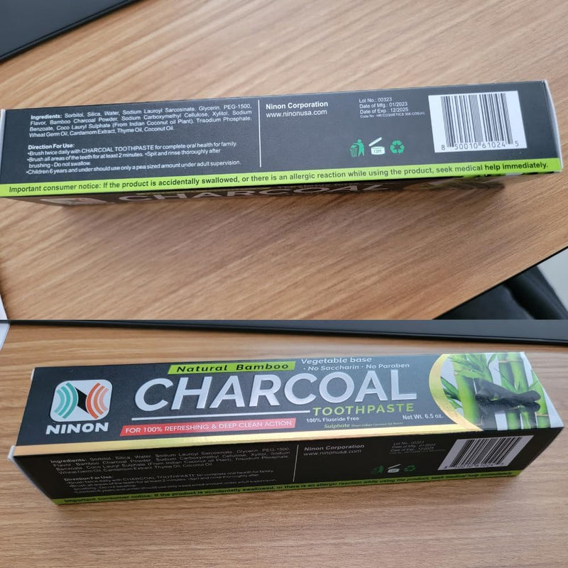 [Australia] - Activated Charcoal Toothpaste 6.5oz Each with 100% Deep Cleansing Natural Toothpaste, Organic Paste eliminates Bad Mouth Odor Keeping it Refreshing (2 Pack (6.5OZ) Activated Charcoal Toothpaste 6.5 Fl Oz (Pack of 2) 