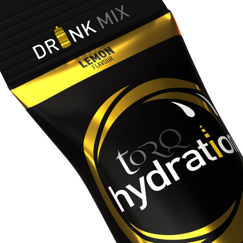 Torq Hydration - Lemon - Rapid Rehydration Electrolytes Powder Hypotonic Profile Running, Cycling, Sports Hydration Drink - Single Serve - Box of 15