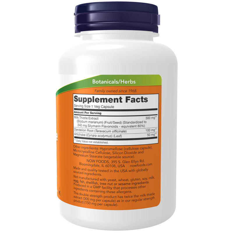 NOW Supplements, Silymarin Milk Thistle Extract 300 mg with Artichoke and Dandelion & Supplements, Vitamin C-1,000 with Rose HIPS, Sustained Release, Antioxidant Protection*