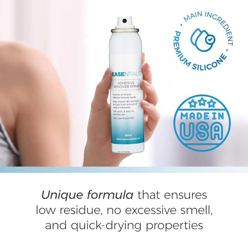 [Australia] - Skin-Friendly No Sting Adhesive Remover Spray, Ideal for Ostomy Patients, Sensitive Skin, and Bandage Removal, Low Residue, Quick Dry, Non-Sticky Formula, Better Than Wipes, 50 ml 50ml 