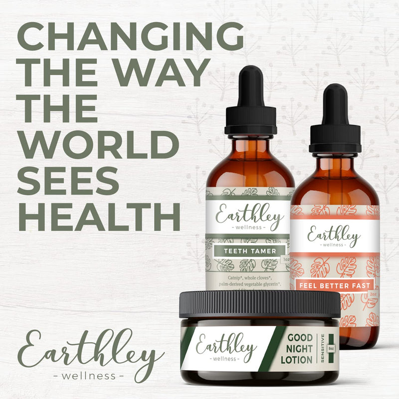 Earthley Wellness Feel Better Fast, Echinacea Root, Fennel, Astragalus root, Elder flower and Cinnamon, New Size (1.69 oz)