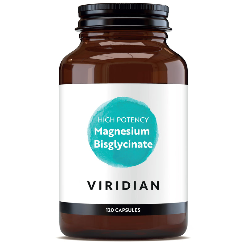 Viridian - High Potency Magnesium Bisglycinate - 120 Capsules – 200mg Per 2 Capsules – High Bioavailability Formula – Vegan Food Supplement with 100% Active Ingredients 120 count (Pack of 1)