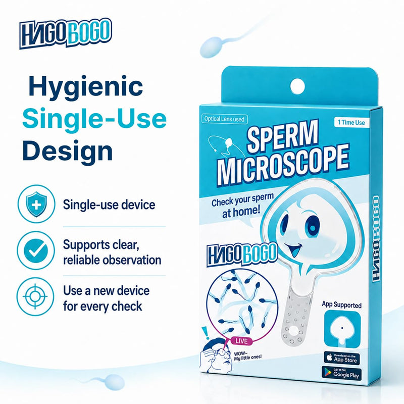 Sperm Microscope, Spermcheck Fertility Test, App-Supported, 1 Pack | Single-Use Sperm Observation Kit for Men, At-Home Test, Easy-to-Use Sperm Motility Check, Hygienic & Private, Family Planning 1-pack