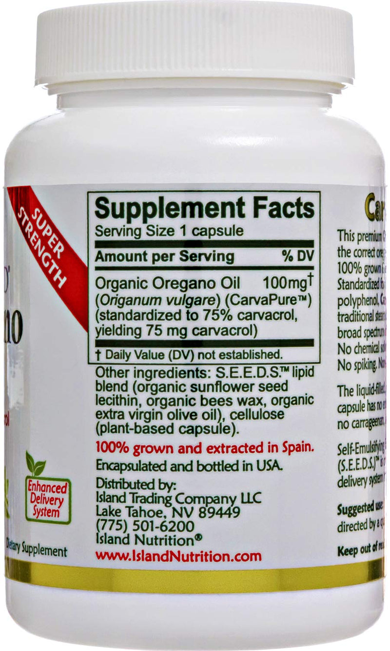 [Australia] - Oregano Oil Capsules, Organic Ingredients - Super-Strength, Grown in Spain, 90-ct Liquid-Filled - Organic Oil of Oregano Capsules with Enhanced Delivery (Aceite de Oregano) 