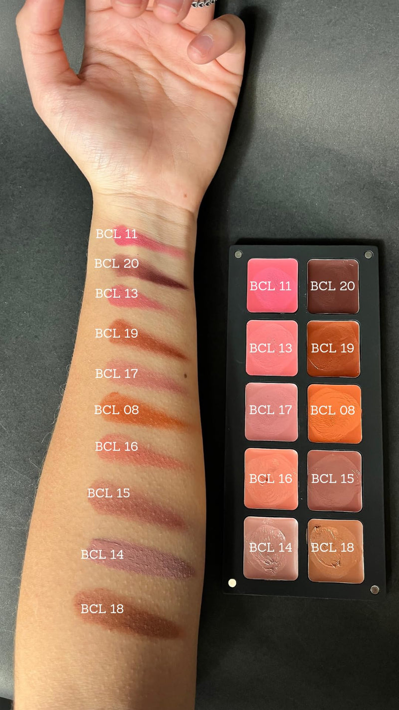 [Australia] - Cheeks & Lip Palette | Lipstick and Blush | Cream Formula | Reusable Magnetic Case | For All Skin Types (Coffe, Nude) Coffe, Nude 