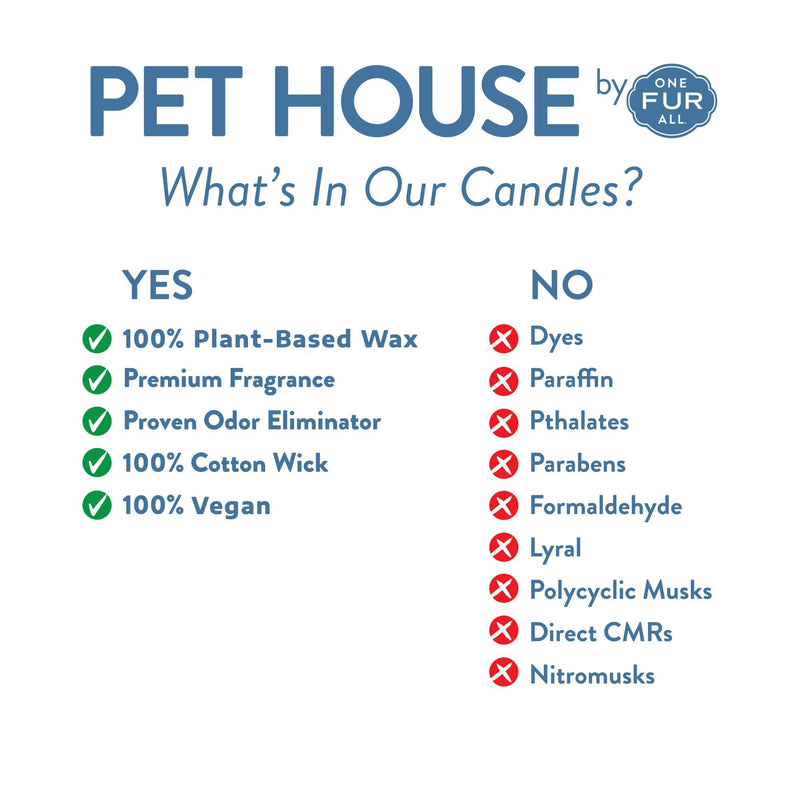 One Fur All Pet House Pumpkin Spice Candle Plant-Based/Soy Candle - Clean Burning Fall Scented Candles, Long Lasting Pet Odor Pumpkin Candle for Home Pack of 1 - PawsPlanet Australia