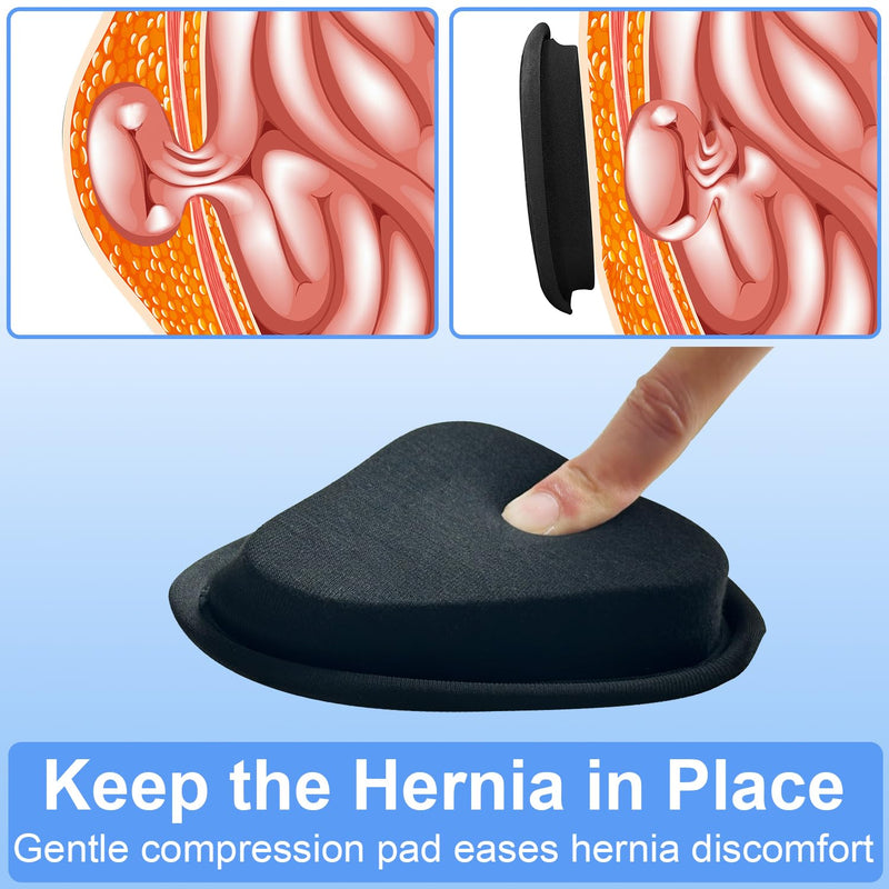 Comfortable Hernia Belt Truss for Men & Women - Custom Fit Double/Single Inguinal/Sports Hernia Support Groin for Left Right|Upgraded Hernia Braces/Adjustable Straps for Pre&Post Surgery Pain Relief