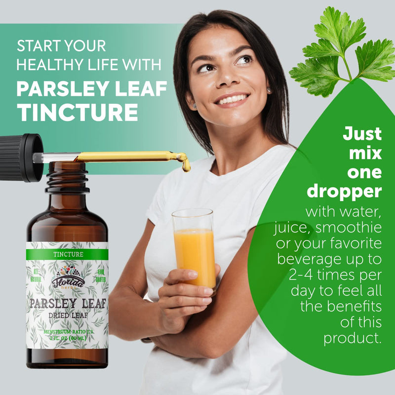 [Australia] - Parsley Leaf Tincture Alcohol-free Extract, Organic Parsley (Petroselinum crispum) Dried Leaf - Non-GMO in Cold-Pressed Organic Vegetable Glycerin - 2 Oz 2 Fl Oz (Pack of 1) 
