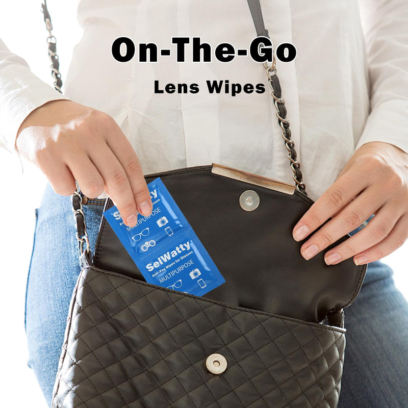 [Australia] - Anti Fog Wipes for Glasses, 110 Count Lens Wipes for Eyeglasses, Lens Cleaning Wipes for Glasses, Laptops Screens, Smart Phones, Optical Lens, Defogging, Quick-Dry & Scratch-Free 