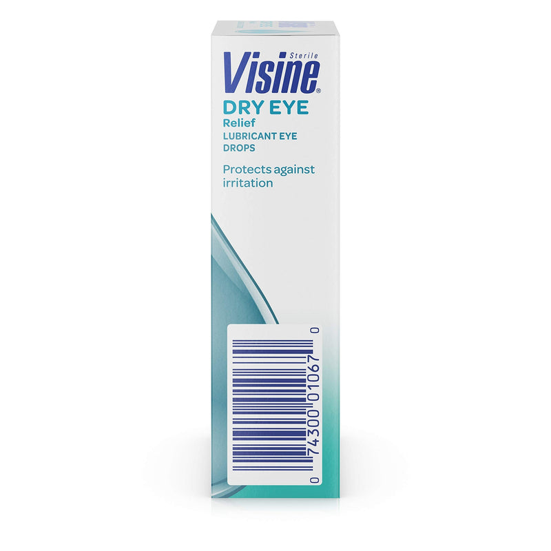 Visine Dry Eye Relief Lubricant Eye Drops with Polyethylene Glycol 400 to Moisturize and Soothe Irritated, Gritty and Dry Eyes, Designed to Work Like Real Tears, 0.5 fl. oz 0.5 Fl Oz (Pack of 1)