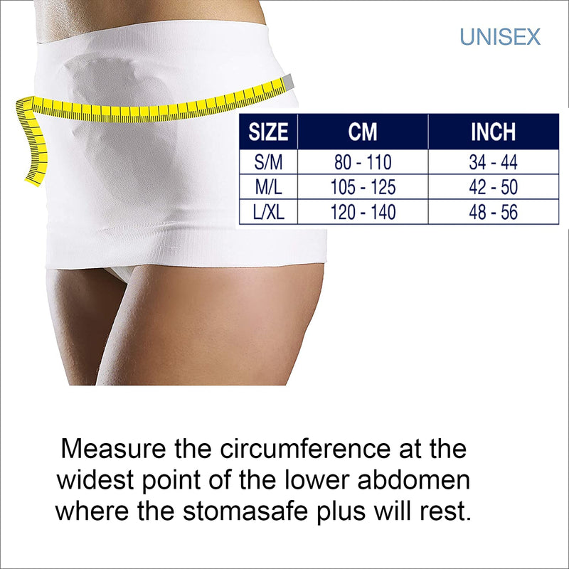 [Australia] - StomaSafe Plus Ostomy/Hernia Support Garment Light by TYTEX (Black, L/XL), 47-1/2" - 55-1/2" Hip Circumference Large/X-Large (Pack of 1) Black 