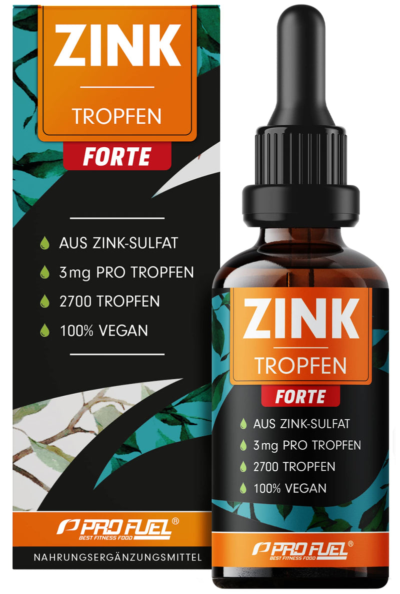 [Australia] - Zinc drops FORTE 100ml - 2700 drops extra high dosage with 3mg zinc per drop made of zinc sulfate (ionic zinc) - very economical, up to 540 applications - high bioavailability, without alcohol, vegan Zinc drops 100 ml (pack of 1) 