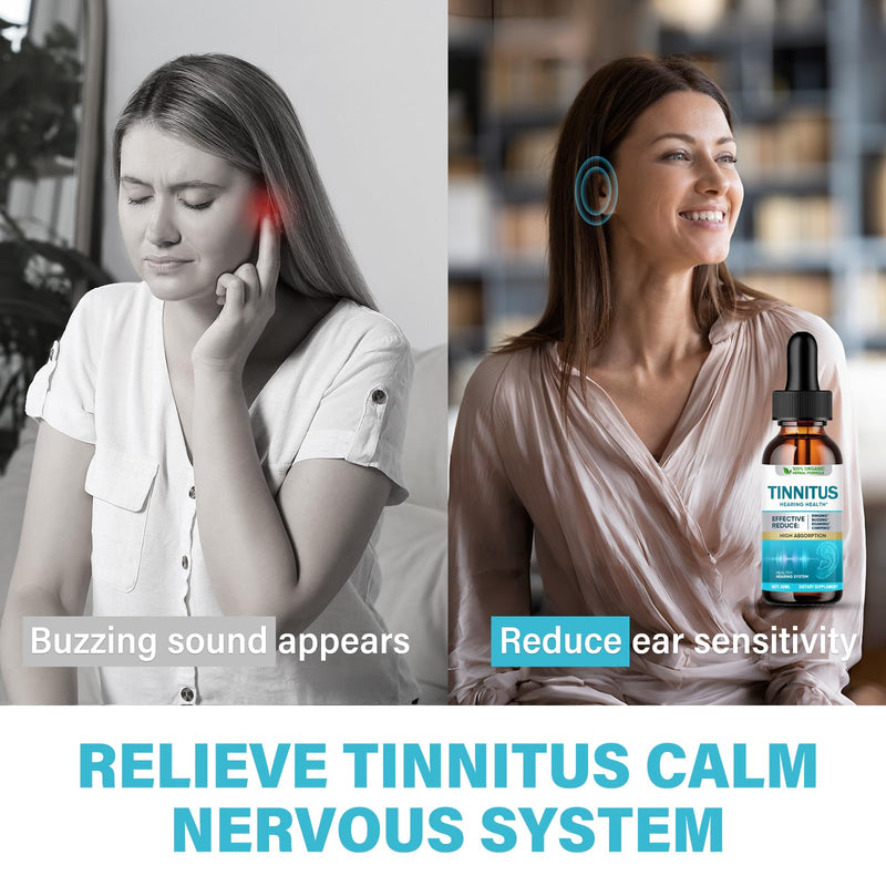 [Australia] - Tinnitus Relief for Ringing Ears, Natural Herbal Blend, Effective Tinnitus Support for Men & Women 1 Count 