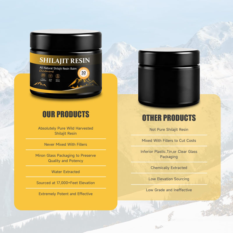 Himalaya Shilajit Resin - Gold Seal Pure Shilajit with Fulvic Acid, 85+ Minerals - Natural Energy Giver for Immune System & Vitality - Pure Himalayan Shilajit for Men (2 Pack) 1 ml (Pack of 1)