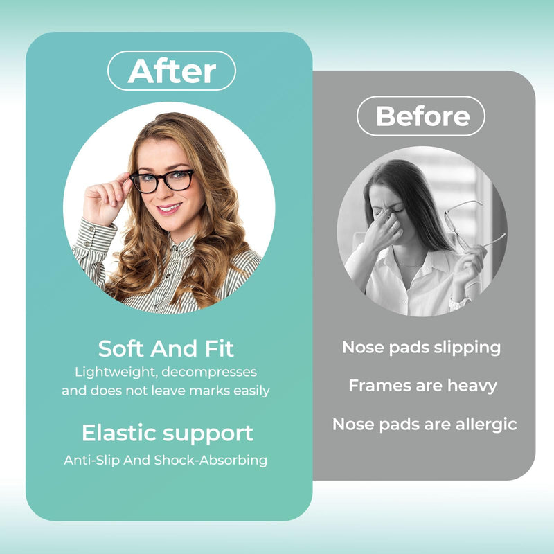 [Australia] - Quelcc 20 pairs of transparent glasses nose pads, self-adhesive nose pads, glasses nose pads, nose pads for glasses, self-adhesive, silicone nose pads for glasses and sunglasses, transparent 