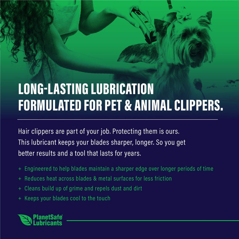 Planet Safe Pet Grooming Clipper Lubricant Oil Clipper Oil for Hair Clippers, Trimmers, and Electric Razors Pet Safe, Professional Grade, Non-Toxic, Odorless, Scientifically Designed for Pets - PawsPlanet Australia