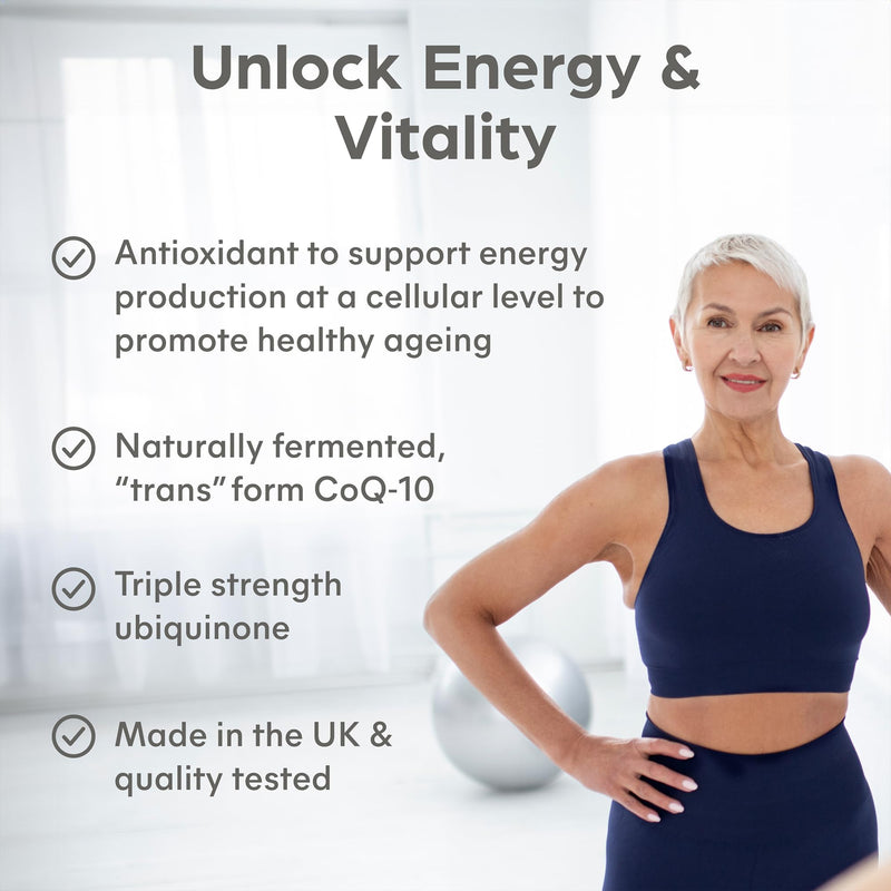 Purolabs CoQ10 Ubiquinol Coenzyme Q10 High Strength – 100mg CoQ10 Supplement for Energy, Heart, Brain & Cellular Support – High Absorption Ubiquinone Formula – 60 Vegan Capsules for Daily Wellness