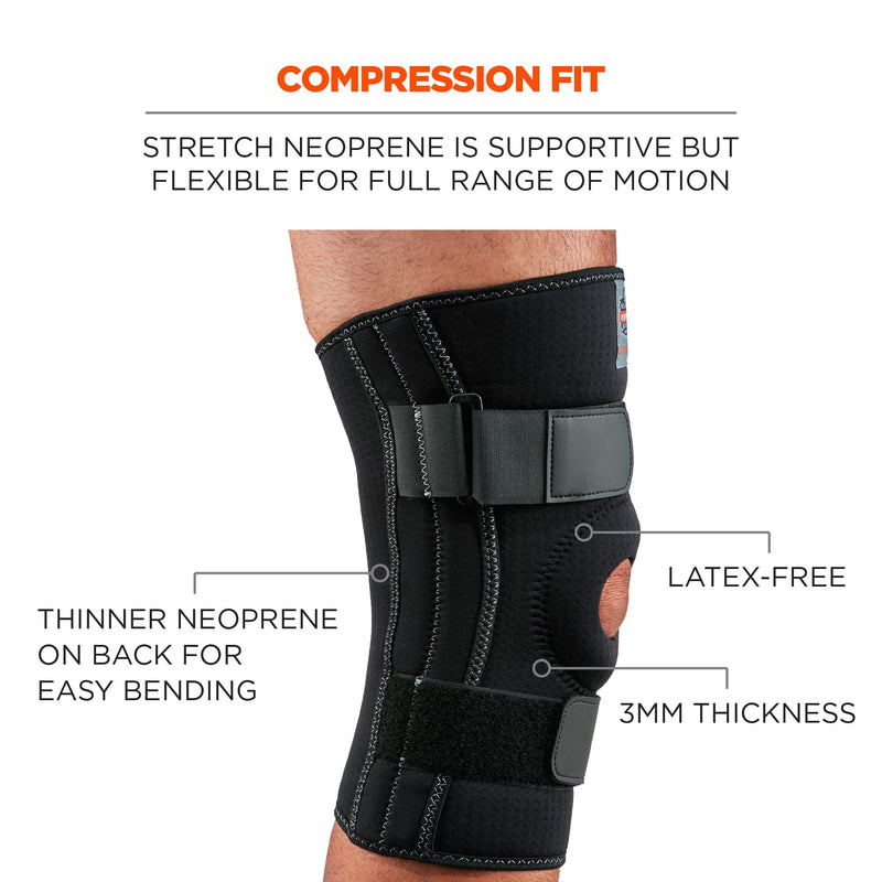 [Australia] - Ergodyne ProFlex 620 Knee Sleeve, Black, Medium With Stays 