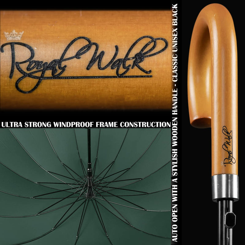 Royal Walk Large Umbrella + Vented Windproof Compact Umbrella