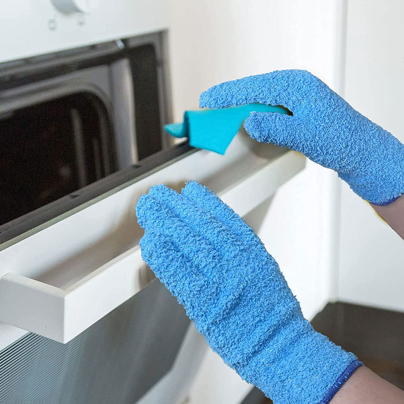 [Australia] - Evridwear Microfiber Plant Dusting Gloves Reusable Leaf Cleaning Glove for Houseplants,Blinds,Furniture and Small Objects Small/Medium (Pack of 1) Blue 1 Pair 