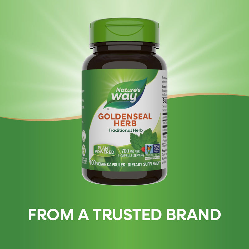 [Australia] - Nature's Way Goldenseal, Traditional Herb, 700 mg per 2-Capsule Serving, Non-GMO Project Verified, Vegan, 100 Capsules 