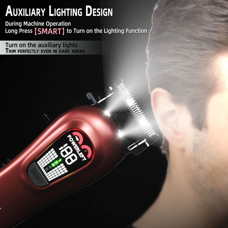 [Australia] - Hair Clippers for Men Professional Clippers for Men Cordless&Corded Barber Clippers for Hair Cutting & Grooming. Rechargeable Hair Trimmer Kit for Household (Red) Red 
