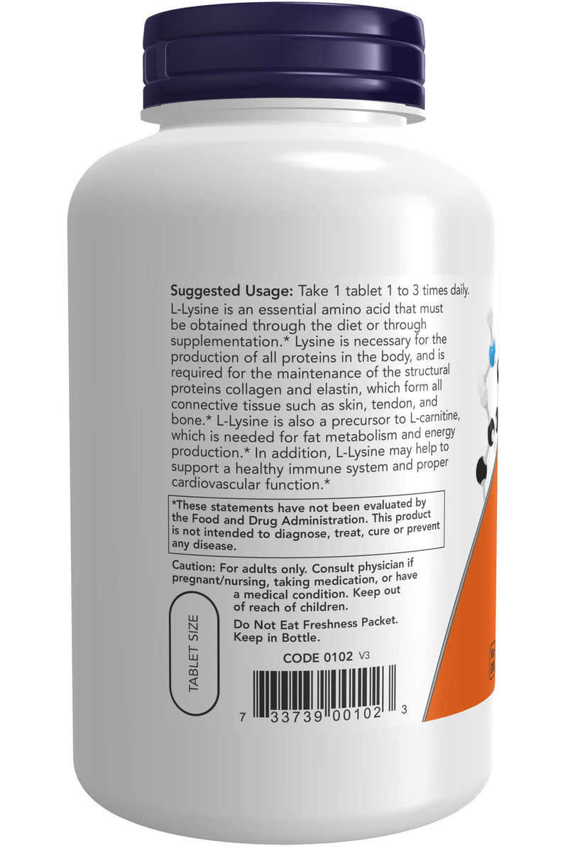 [Australia] - Now Foods L-Lysine 500 Milligrams, 250 Tablets 