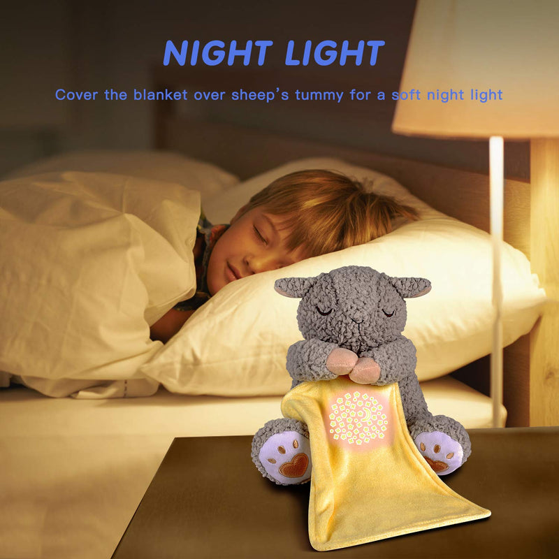 [Australia] - BEREST Rechargeable Baby Sleep Smile Bear, Mom's Heartbeat Baby Cry Sensor Lullabies & White Noise Sound, Nursery Decor Night Light Projector Toddler Crib Sleeping Aid, Baby Shower Gifts A13 -RSleepy Sheep 