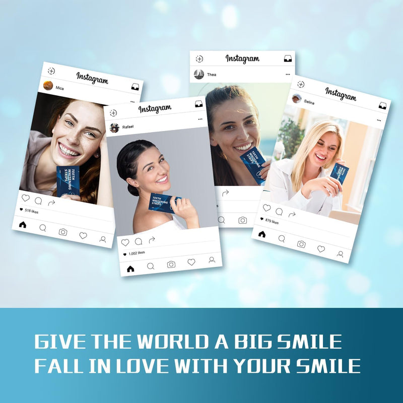 [Australia] - Sensitive Teeth Whitening Strips.7-Day Treatments Kit with Non-Slip, Dry Strip Technology. Peroxide Free. Enamel Protected. Deep Stains Removal - 14 Strips Mint 7 Pices 