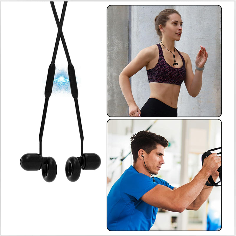 [Australia] - Earplug Lanyard [2 pcs] with Magnetic Tug-Resistant Safety Cord, Flexible Silicone Lanyard with Most Earplugs with Removable Tips Compatible Black 