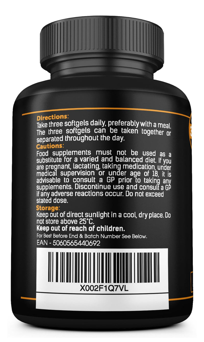 Pumpkin Seed Oil 3,000mg – 60% Linoleic & Oleic Acid – 90 Softgels – 3,000mg Omega 6 & 9 – Virgin & Cold Pressed 120 count (Pack of 1)