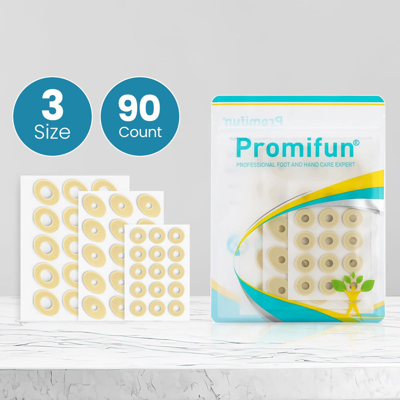 [Australia] - Corn Cushions for Toes and Feet - 90 Count Callus Cushions to Protect Sore Spots with Foam Padding - Self-Stick Adhesive Pads - Relief Pain, Pressure and Friction from Shoes, Long Lasting 90 Count (Multi-Size) Beige 