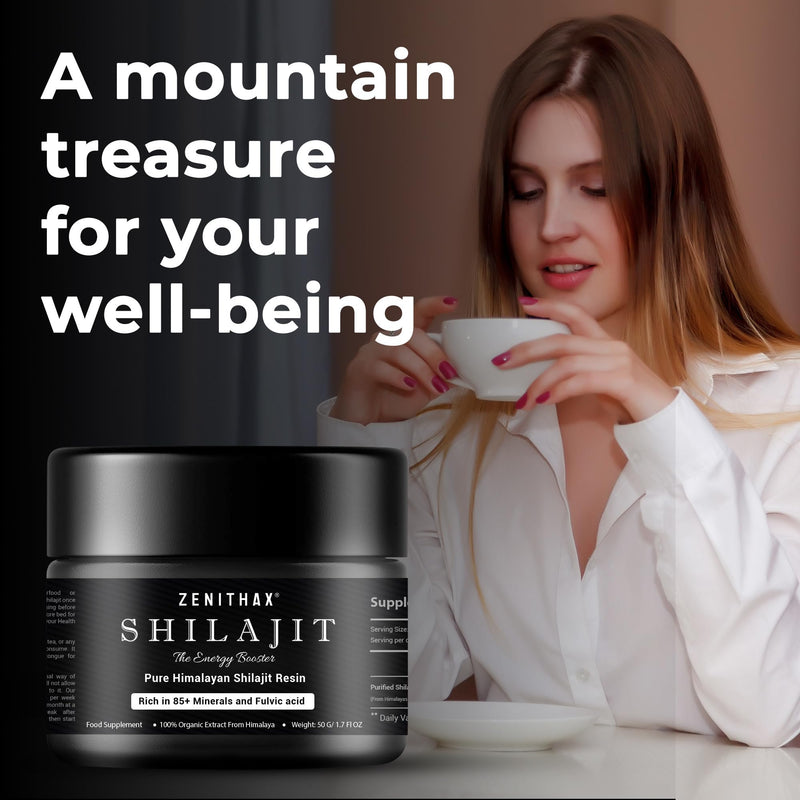 Pure Himalayan Shilajit Resin 50g - Gold Grade 100 Percent Organic Shilajit, Rich in Fulvic & Humic Acid, 85+ Minerals, Boosts Energy & Immunity, Vegan, Lab Tested