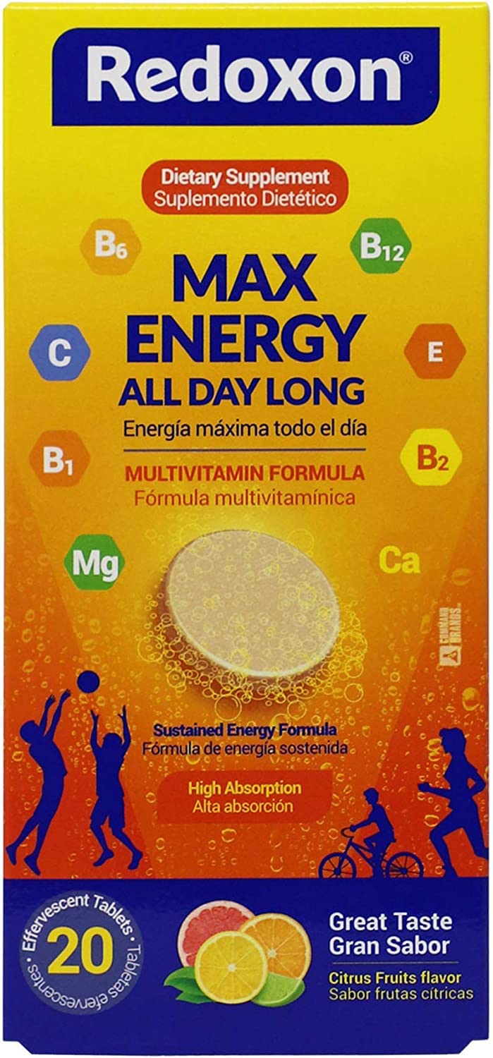 Redoxon Max Energy Citrus Effervescent Tablets Immune Support Bundle Vitamin C Zinc Effervescent Orange Immune Support Tablets