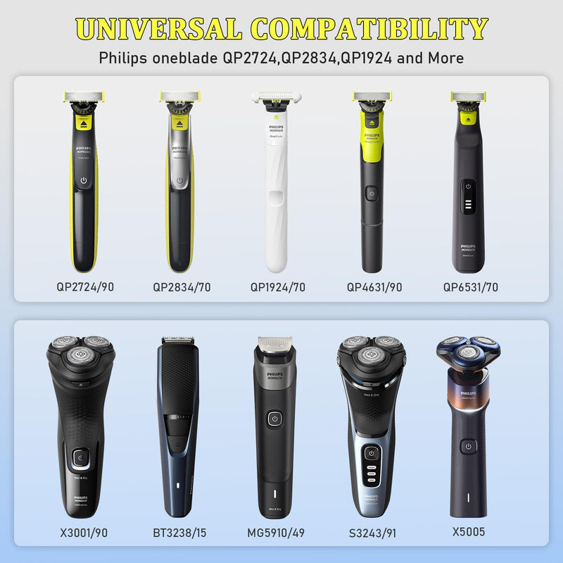 [Australia] - 5V Oneblade charging cable for Philips Norelco shaver One Blade 360 QP2724 QP2834 MG5910 MG7910 QP4530 QP4631, Beard trimmer power supply charger with cable 