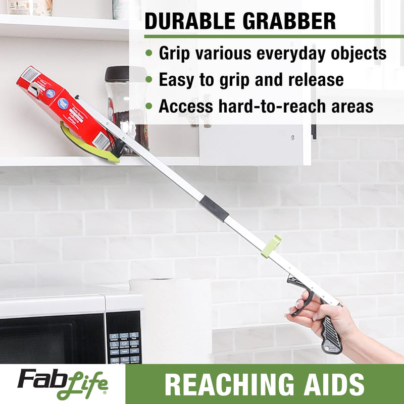 [Australia] - FabLife Reaching Aids for Mobility, Hip Replacement, Knee and Back Surgery, Rehabilitation, Physical Therapy, Recovery Daily Living Aid Grabber Magnetic Reacher Extended Reach with Easy Trigger 