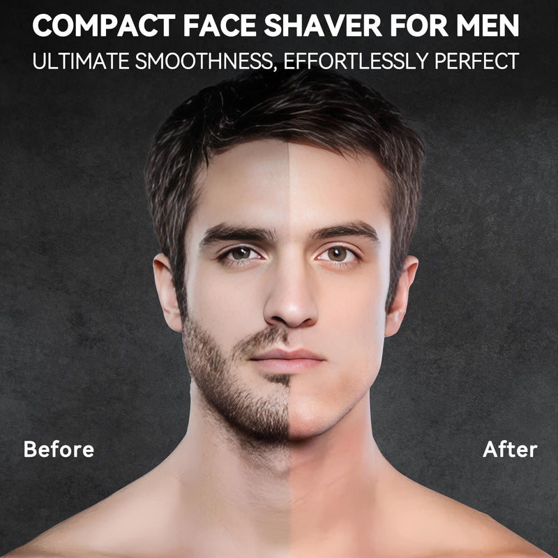 [Australia] - VIKICON® Electric Foil Shavers for Men, Compact Travel Face Shaver, Mini Razor for Shaving Face, Portable On-The-Go Shaver w/Dual Floating Blades, Close Shave Stubble Trimmer USB-C, Gifts for Dad Him 