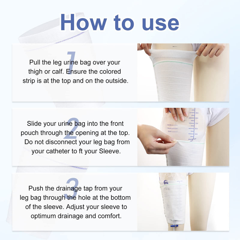 [Australia] - 2 PCS Catheter Leg Bag Holder Stay in Place Urine Bags for Legs Catheter Bag Holder Catheter Supplies for Men or Women, Catheter Stabilization Device Large 